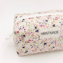 Load image into Gallery viewer, Purple Petite Floral Quilted Boxy Pouch