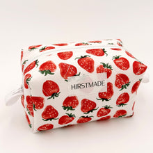 Load image into Gallery viewer, Strawberry Quilted Boxy Pouch