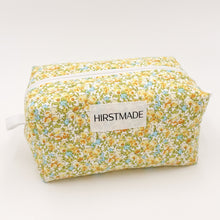 Load image into Gallery viewer, Yellow Petite Floral Quilted Boxy Pouch