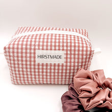 Load image into Gallery viewer, Red Gingham Quilted Boxy Pouch