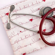 Load image into Gallery viewer, White ECG Quilted Pouch