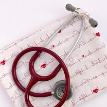Load image into Gallery viewer, White ECG Quilted Pouch