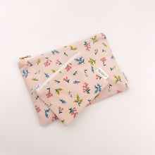 Load image into Gallery viewer, Pink Petite Fleurs Zipper Pouch