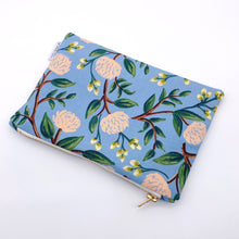 Load image into Gallery viewer, Blue Peony Zipper Pouch