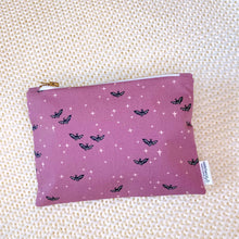 Load image into Gallery viewer, Purple Bat Zipper Pouch