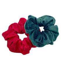 Load image into Gallery viewer, Evergreen Velvet Scrunchie