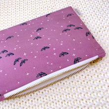 Load image into Gallery viewer, Purple Bat Zipper Pouch