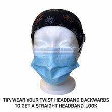 Load image into Gallery viewer, White Speckled Twist Headband