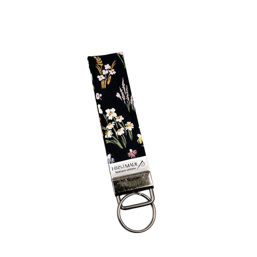 Navy Wildflower Keychain Fob