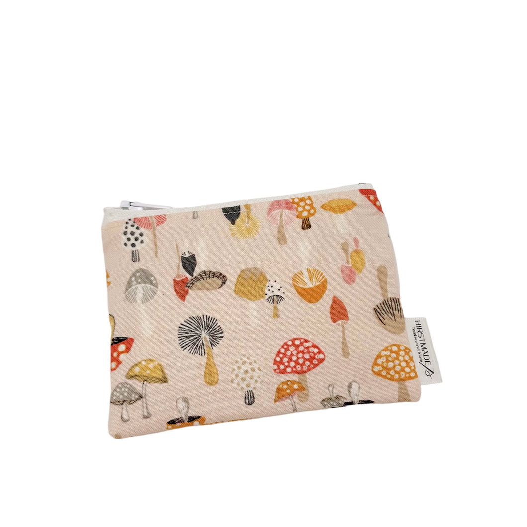 Pink Mushroom Mini Pouch