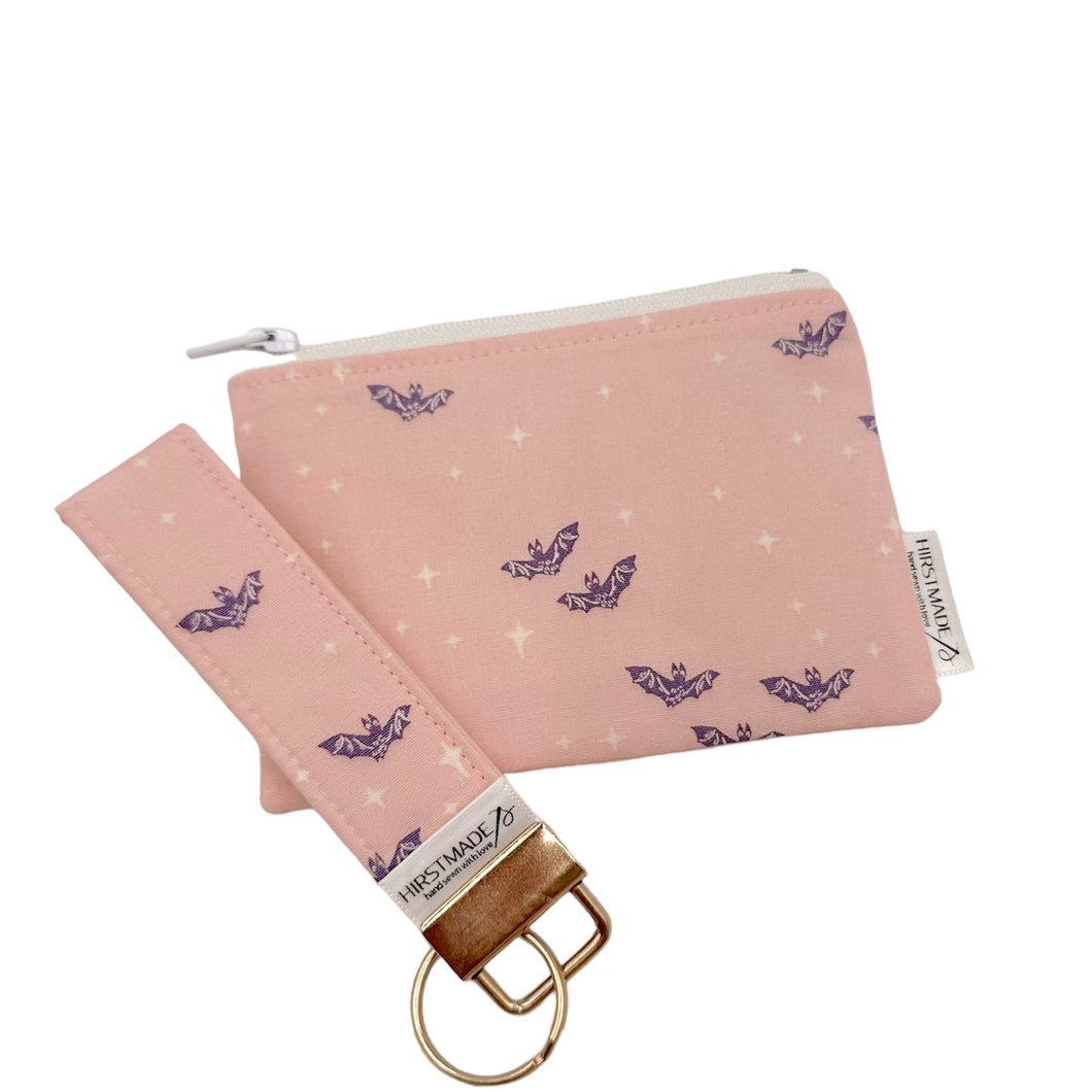 Pink Bat Mini Pouch