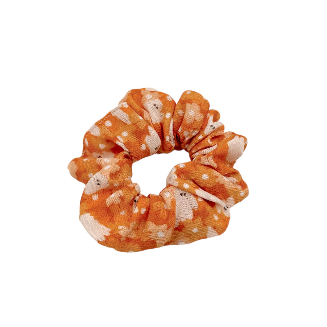 Orange Retro Ghost Scrunchie