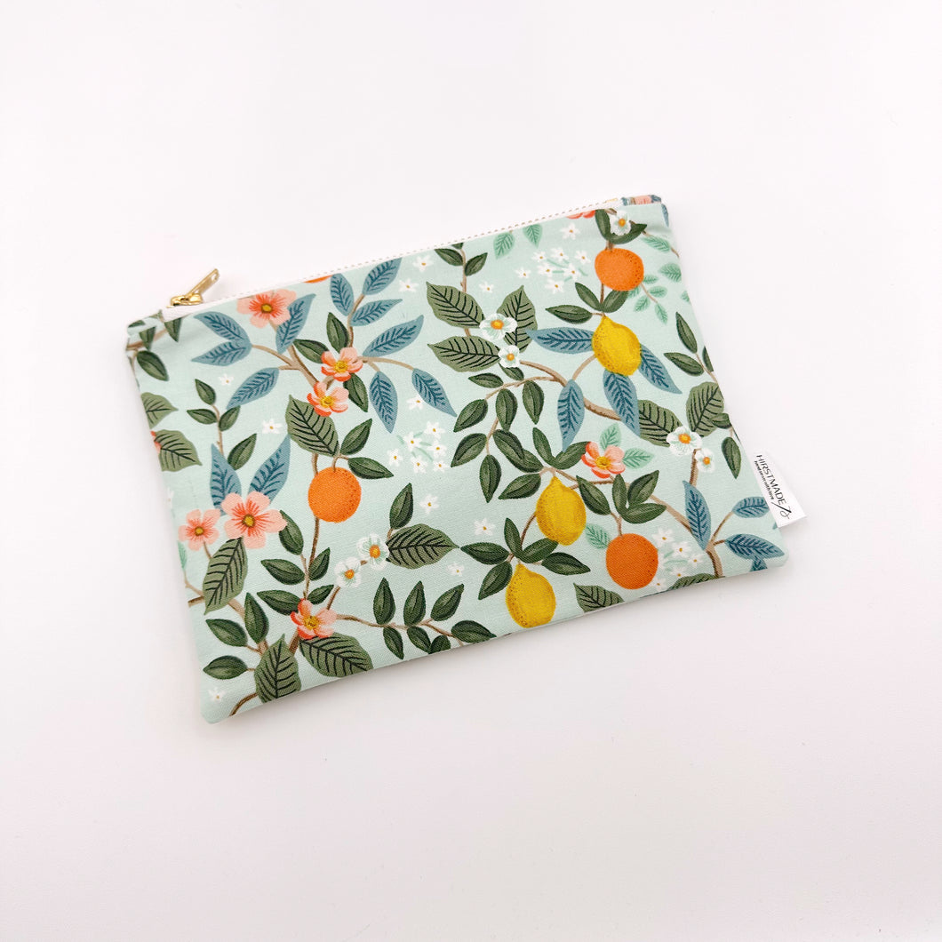 Mint Citrus Zipper Pouch