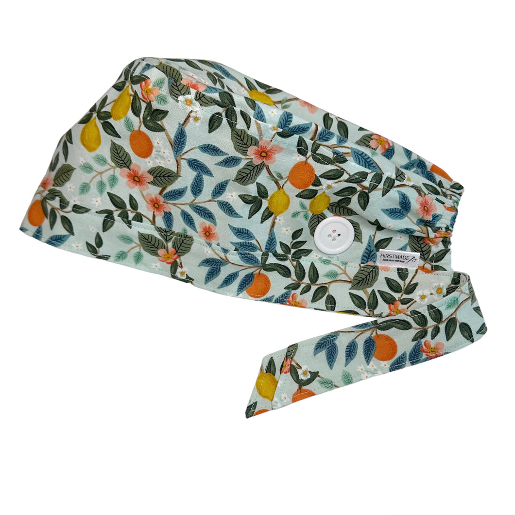 Mint Citrus Rifle Paper Co. Scrub Cap