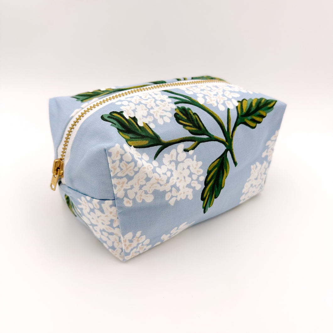 Blue Hydrangea Boxy Pouch