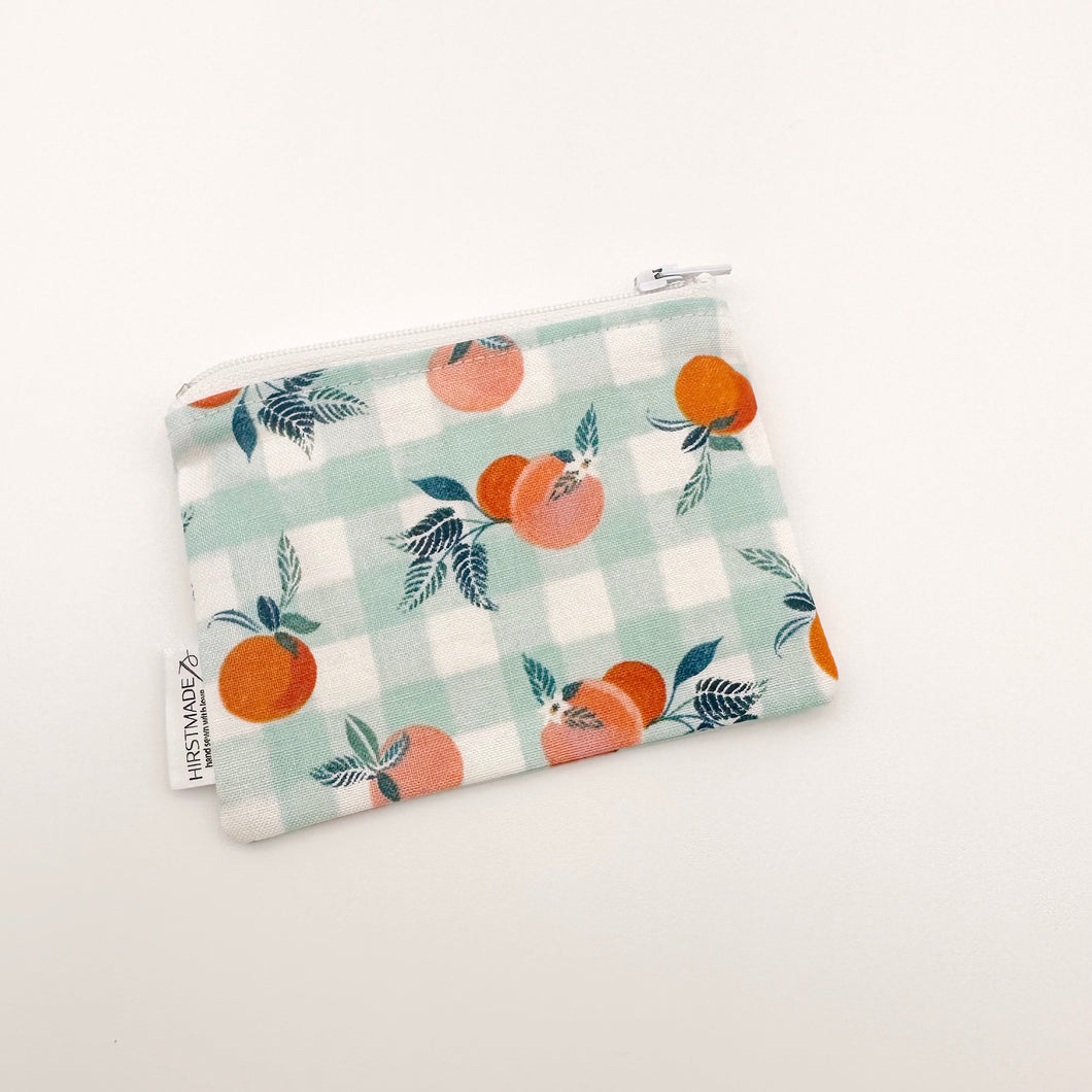 Gingham Citrus Mini Pouch