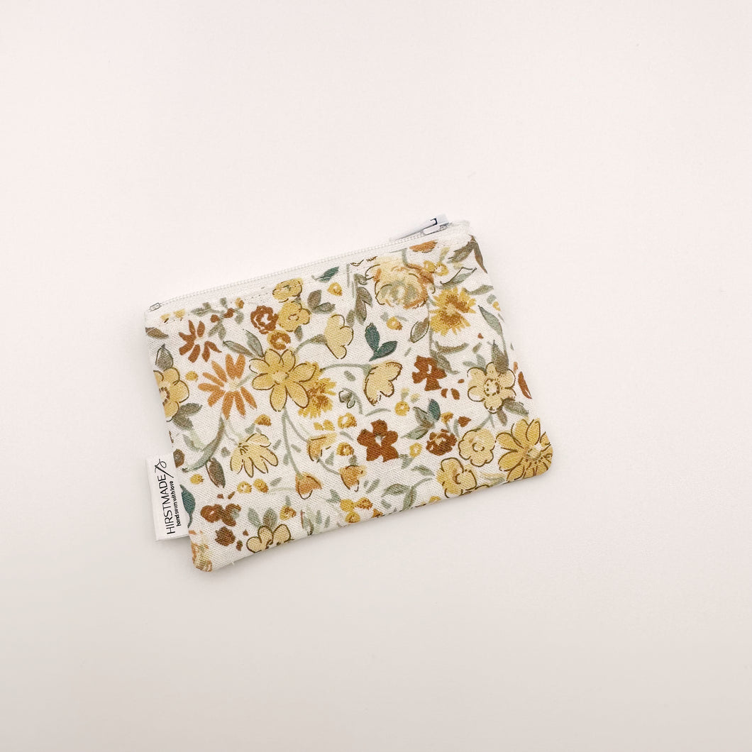 Yellow Floral Mini Pouch