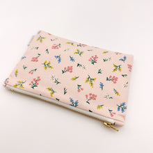 Load image into Gallery viewer, Pink Petite Fleurs Zipper Pouch
