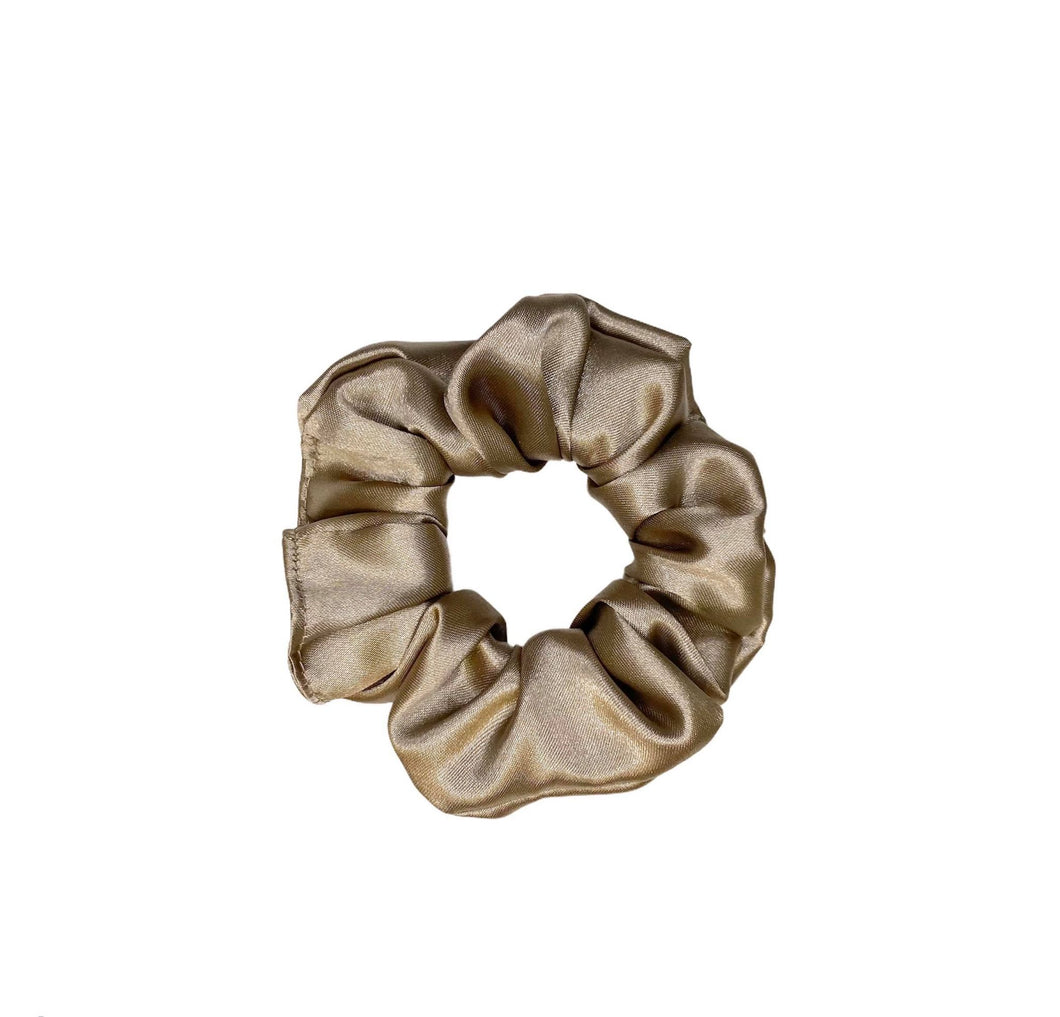 Mocha Satin Scrunchie