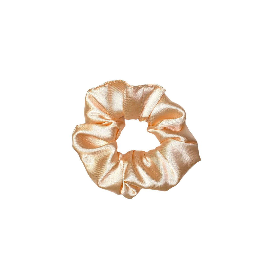 Peach Satin Scrunchie