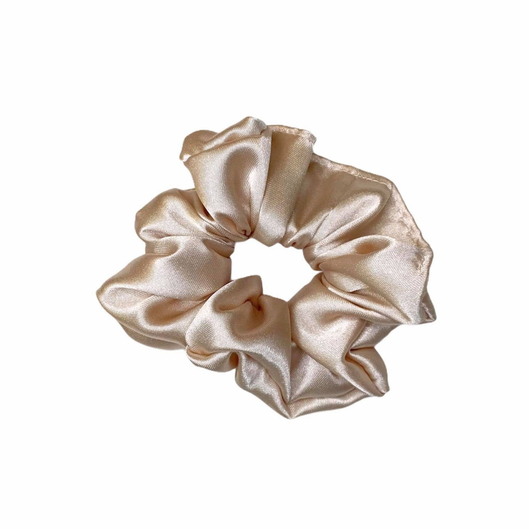 Ivory Satin Scrunchie