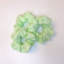 Load image into Gallery viewer, Light Green Eyelet Scrunchie
