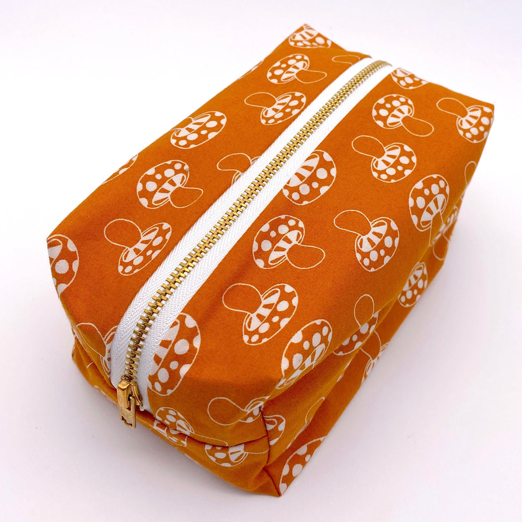 Orange Mushroom Boxy Pouch