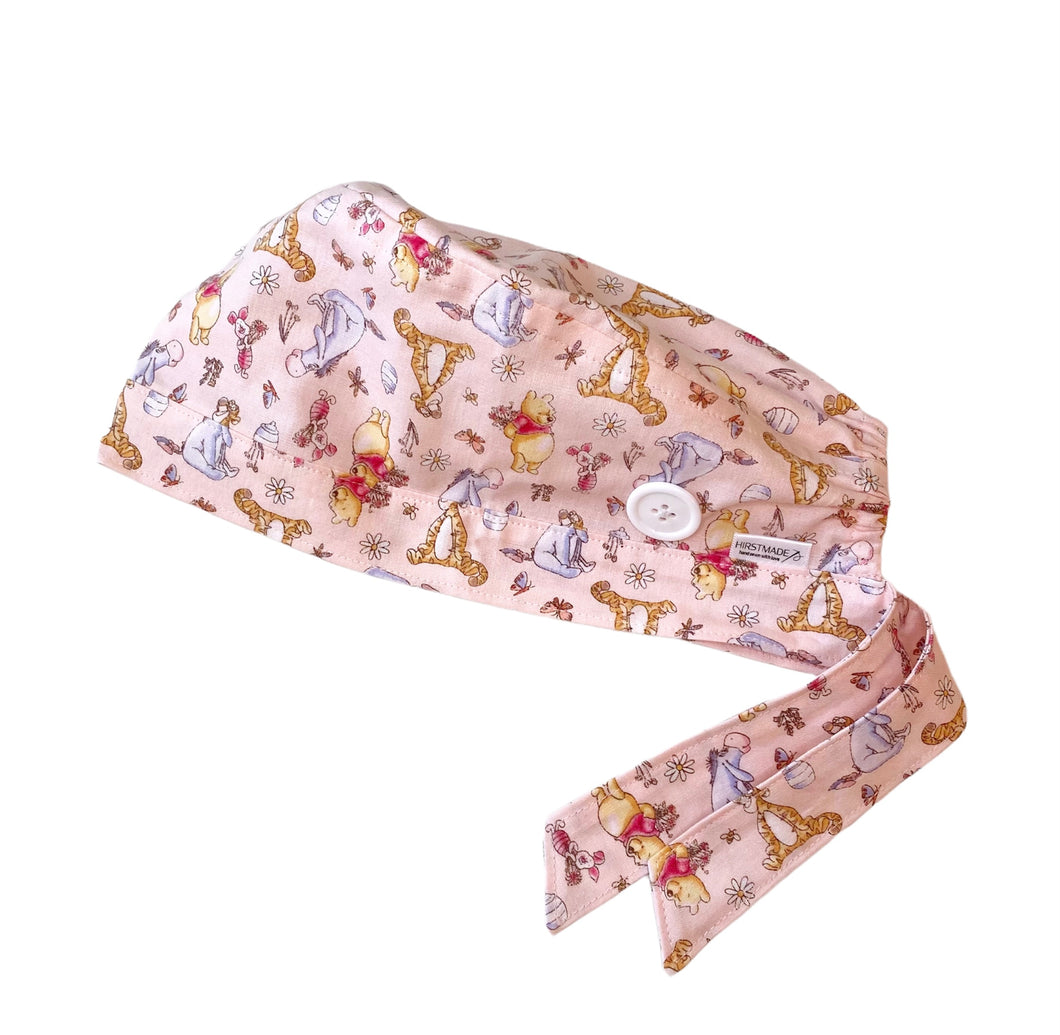 Pink Winnie the Pooh and Friends Scrub Cap