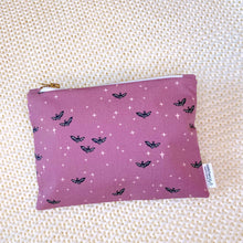 Load image into Gallery viewer, Purple Bat Zipper Pouch
