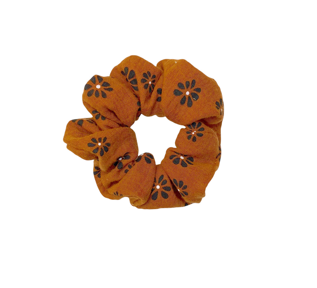 Cinnamon Floral Scrunchie