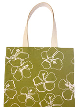 Load image into Gallery viewer, Green Hibiscus Tote Bag
