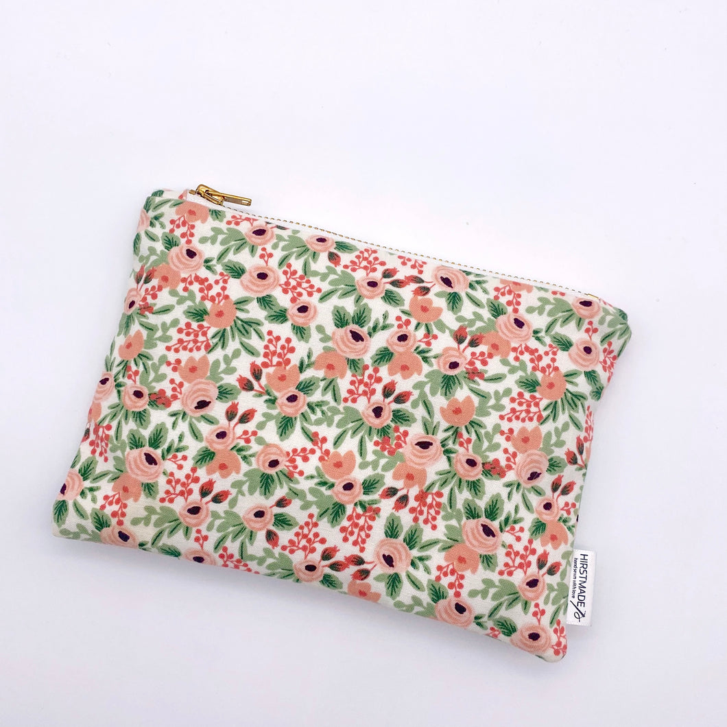 Pink Rosa Zipper Pouch