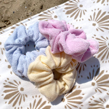 Load image into Gallery viewer, Blue Terry Cloth Scrunchie
