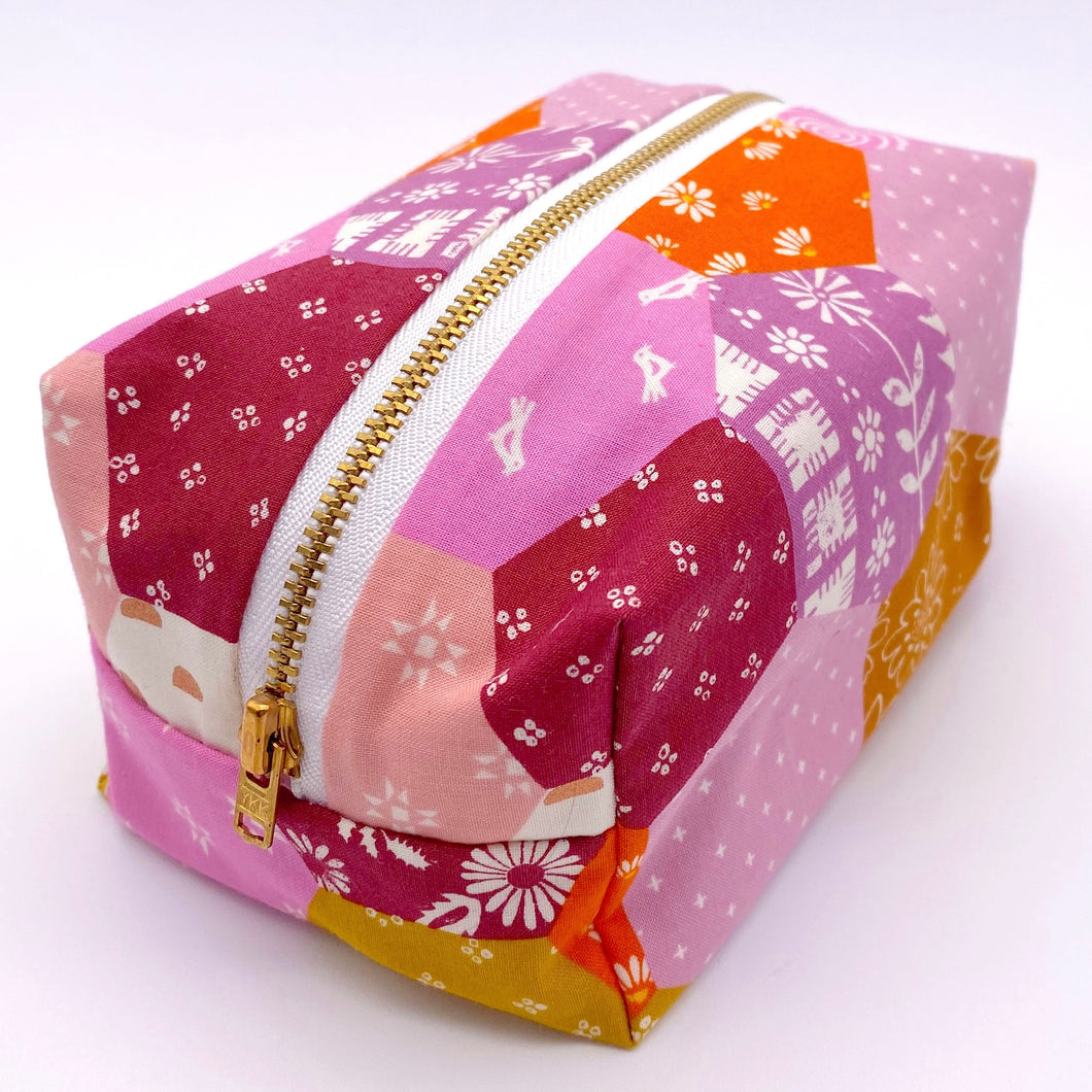 Daisy Patchwork Boxy Pouch