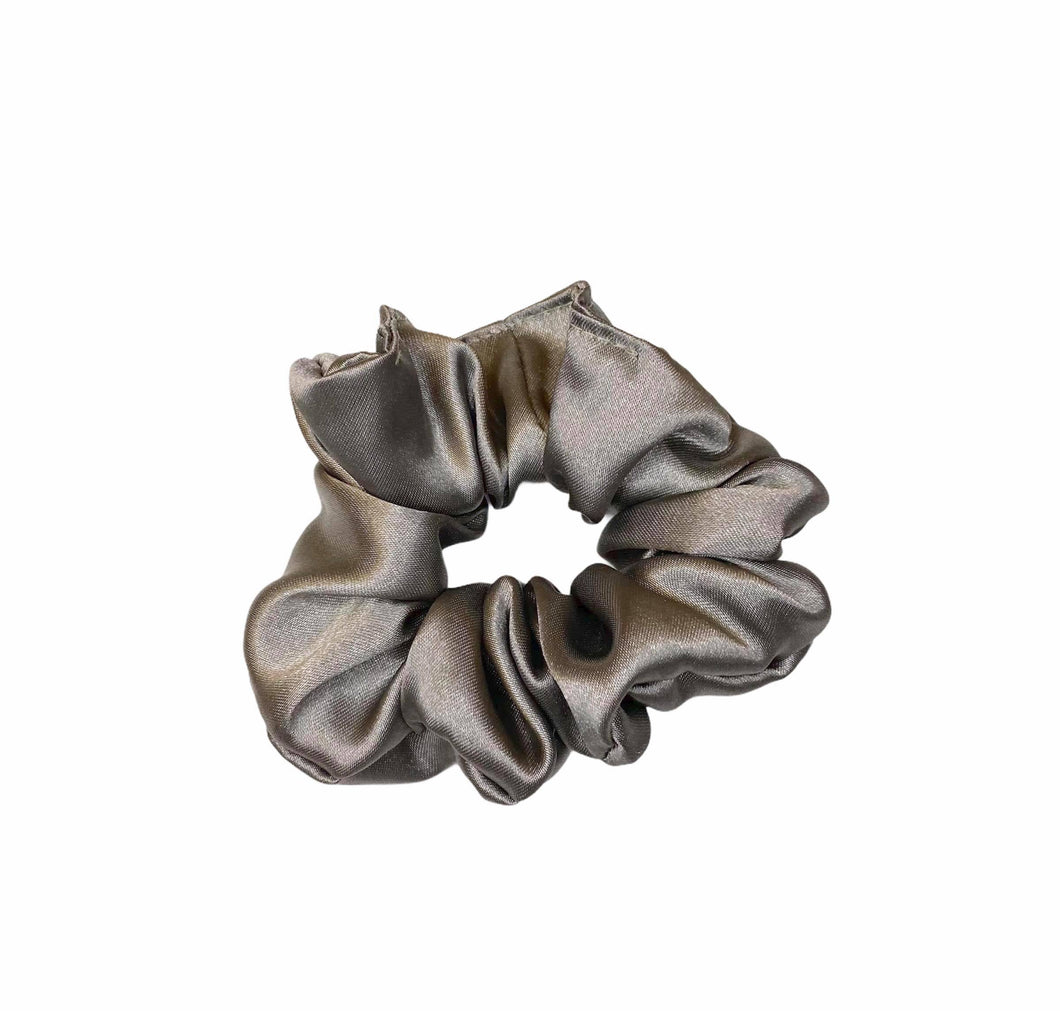 Taupe Satin Scrunchie